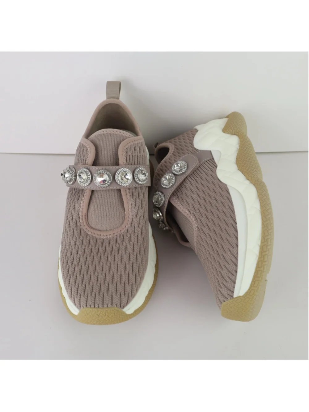 Kurt Geiger London Womens Knit Jewel Sneakers Women - Blush Pink